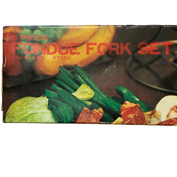 Vintage 60s Fondue Forks New in Box - Picture 4 of 11
